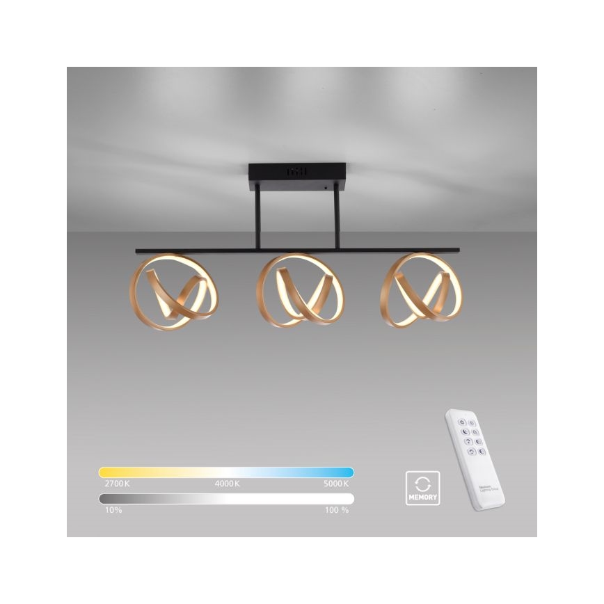JUST LIGHT. 6245-18 - LED loftlampe dæmpbar LOOP 3xLED/11W/230V 2700-5000K + fjernbetjening