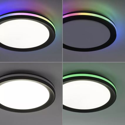 JUST LIGHT. 7509018 - LED loftlampe m. RGBW-farver dæmpbar GANGES LED/24W/230V 2700-5000K + fjernbetjening
