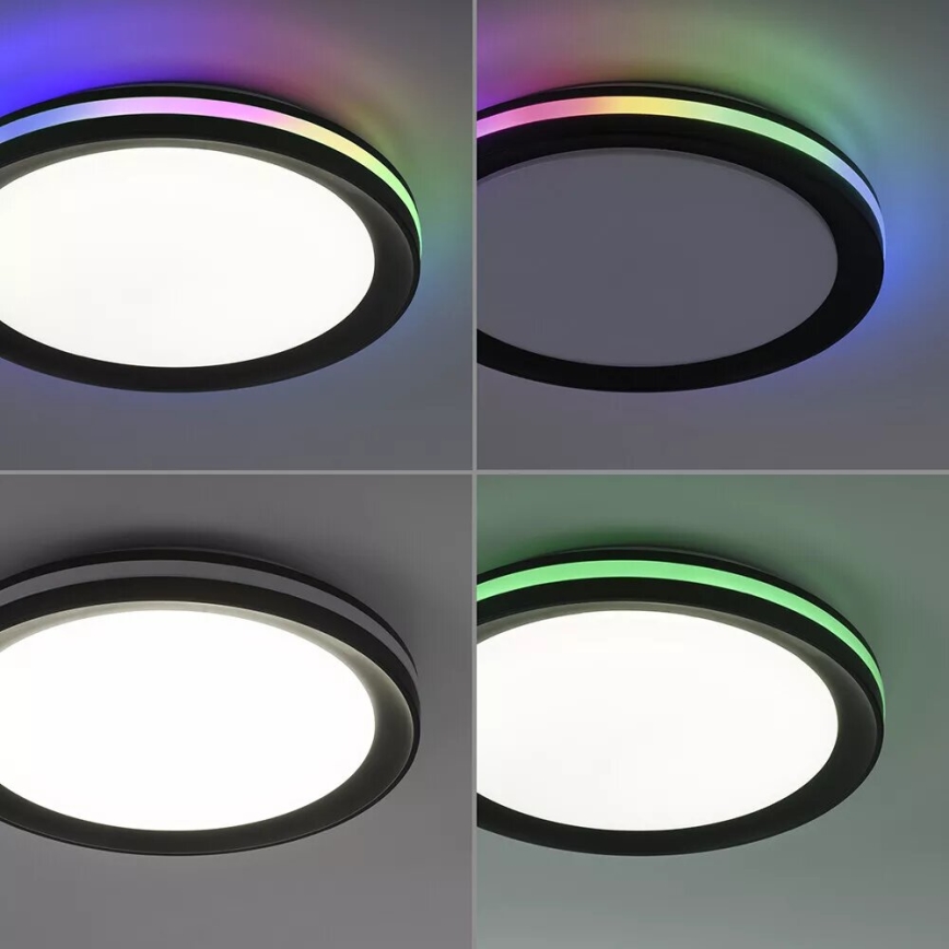 JUST LIGHT. 7509018 - LED loftlampe m. RGBW-farver dæmpbar GANGES LED/24W/230V 2700-5000K + fjernbetjening