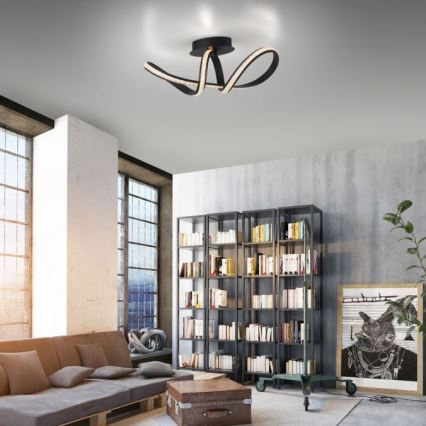 JUST LIGHT. 8475-18 - LED loftlampe dæmpbar BRILLA LED/29W/230V sort