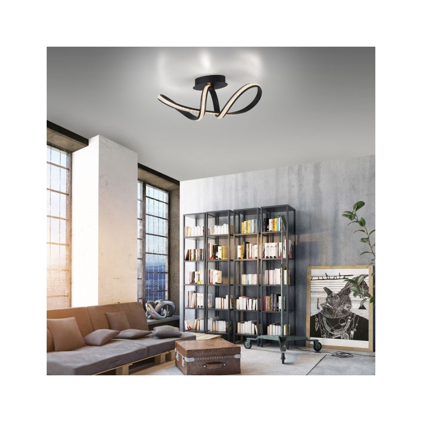 JUST LIGHT. 8475-18 - LED loftlampe dæmpbar BRILLA LED/29W/230V sort