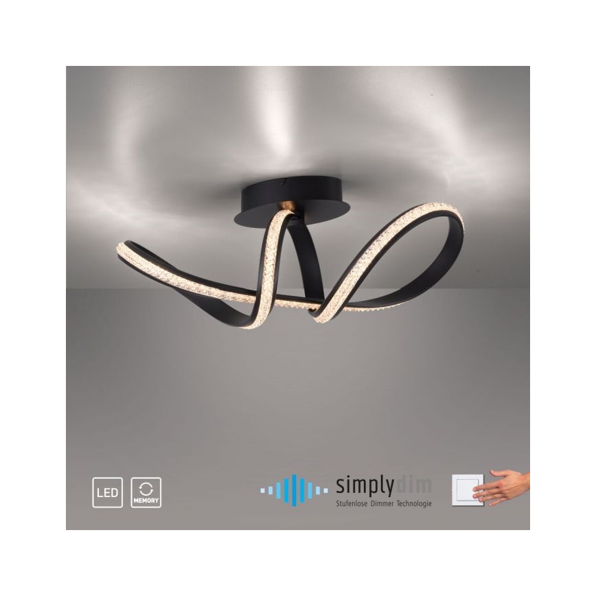 JUST LIGHT. 8475-18 - LED loftlampe dæmpbar BRILLA LED/29W/230V sort