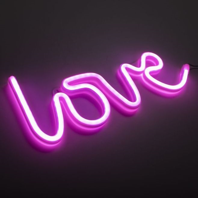 JUST LIGHT. 85021-87 - LED Vægdekoration neon NEON LED/6,5W/5V Love