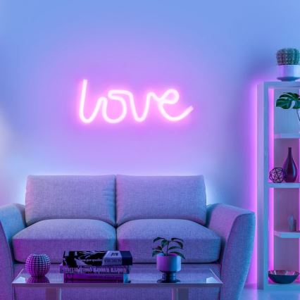 JUST LIGHT. 85021-87 - LED Vægdekoration neon NEON LED/6,5W/5V Love