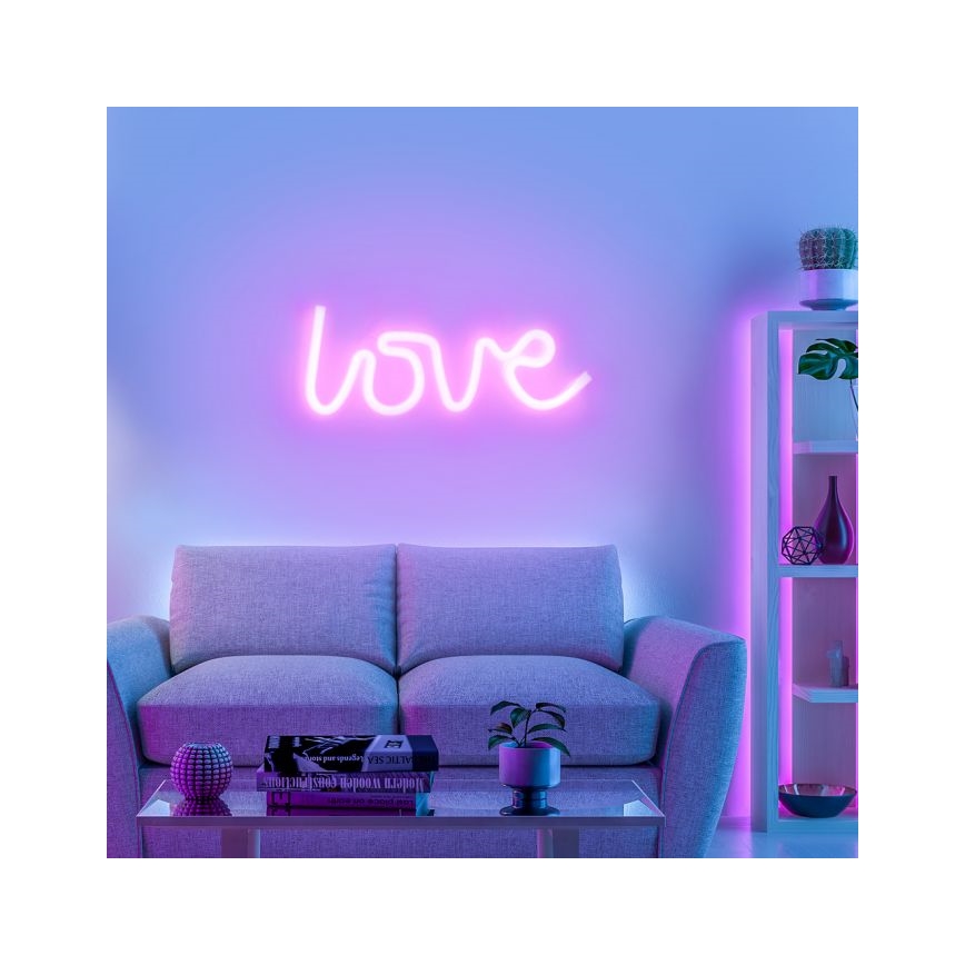 JUST LIGHT. 85021-87 - LED Vægdekoration neon NEON LED/6,5W/5V Love