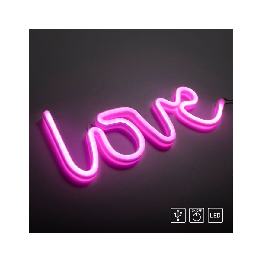 JUST LIGHT. 85021-87 - LED Vægdekoration neon NEON LED/6,5W/5V Love