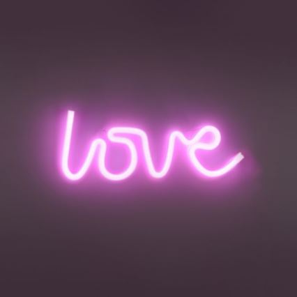 JUST LIGHT. 85021-87 - LED Vægdekoration neon NEON LED/6,5W/5V Love