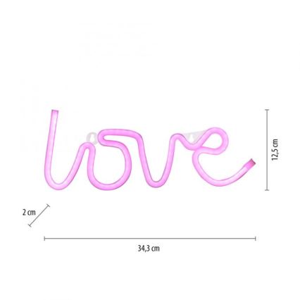 JUST LIGHT. 85021-87 - LED Vægdekoration neon NEON LED/6,5W/5V Love