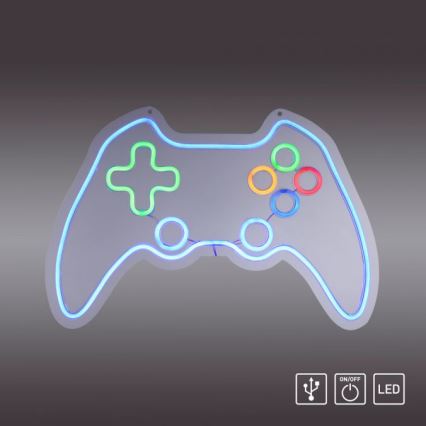 JUST LIGHT. 85022-70 - LED neon vægdekoration NEON LED/6,5W/5V til gamere