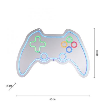 JUST LIGHT. 85022-70 - LED neon vægdekoration NEON LED/6,5W/5V til gamere