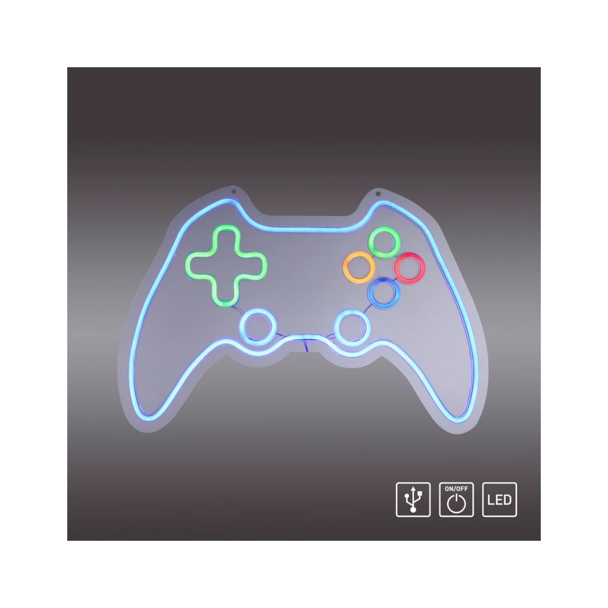 JUST LIGHT. 85022-70 - LED Vægdekoration neon NEON 1xLED/6,5W/5V gamer