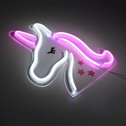 JUST LIGHT. 85025-70 - LED Vægdekoration neon NEON LED/6,5W/5V enhjørning