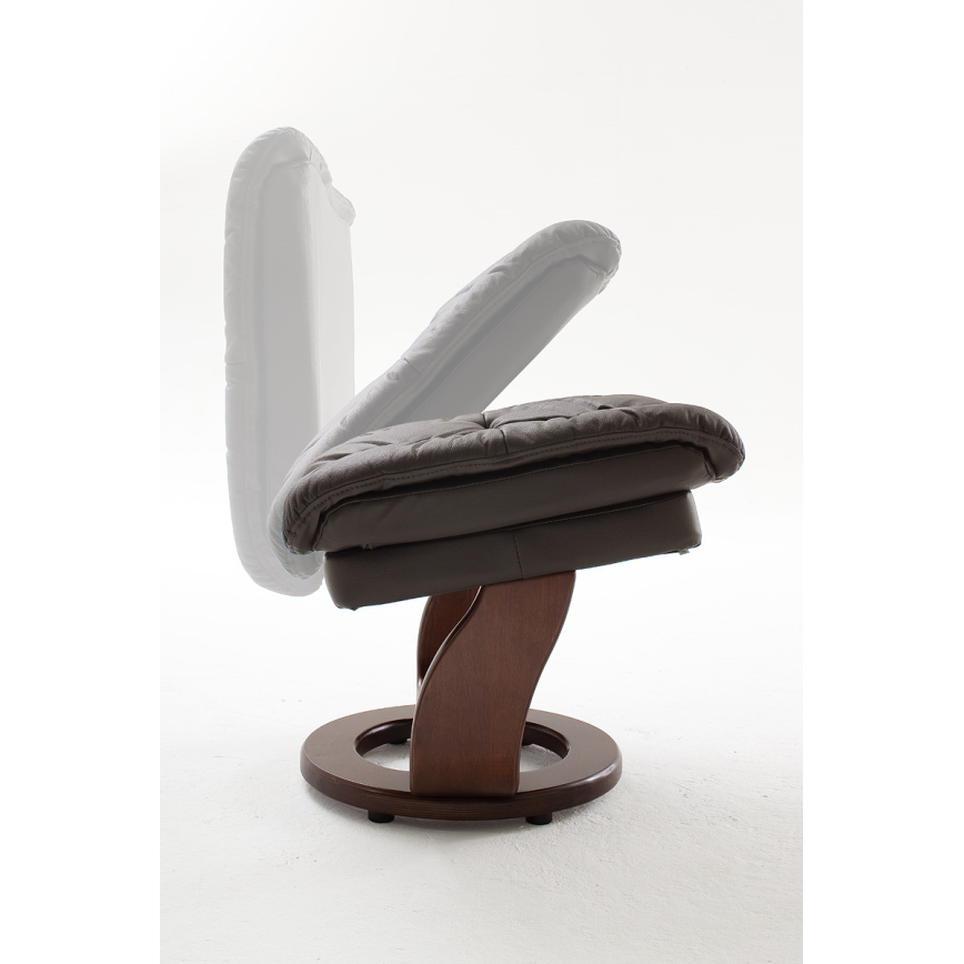 Justerbar lænestol HABI brun/valnød