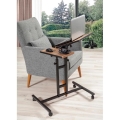 Justerbart bord GLEN 87x67 cm brun/sort