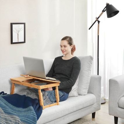 Justerbart computerbord til sengen LAT, brun