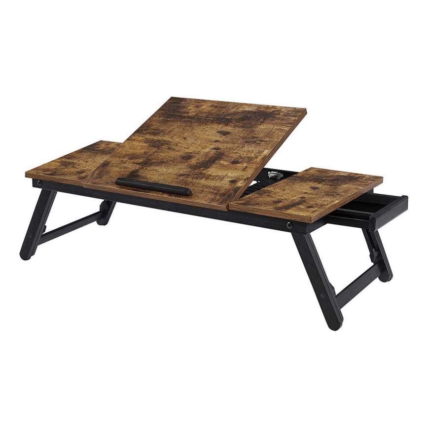 Justerbart computerbord til sengen LAT brun/sort