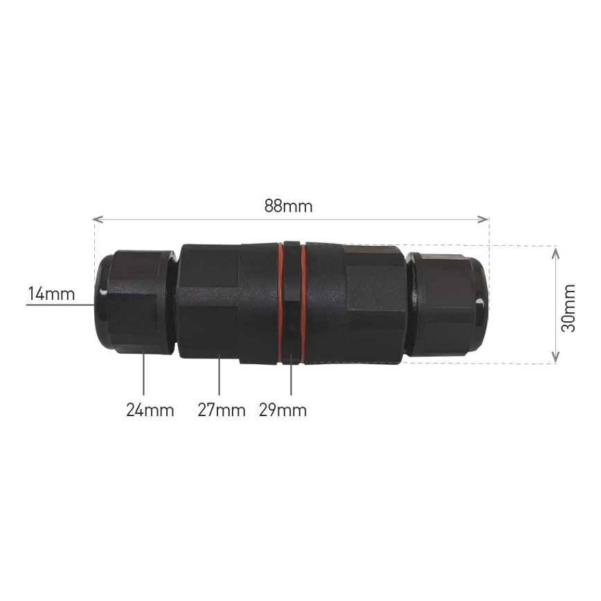 Kabelkobling CWF 250V/16A IP68 3x2,5 mm²