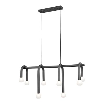 Kabelophængt lysekrone DELORI 8xG9/28W/230V sort