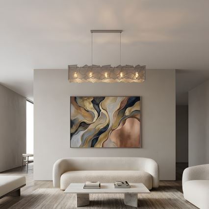 Kabelophængt pendel CAMO 5xE27/15W/230V, beige