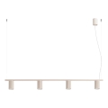 Kabelophængt pendel KARBON 4xGU10/10W/230V cremefarvet