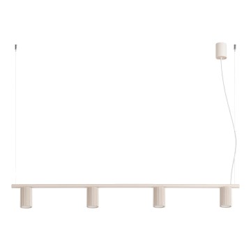 Kabelophængt pendel KARBON 4xGU10/10W/230V cremefarvet