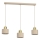 Kabelophængt pendel PARKLA 3xE27/15W/230V beige/guld