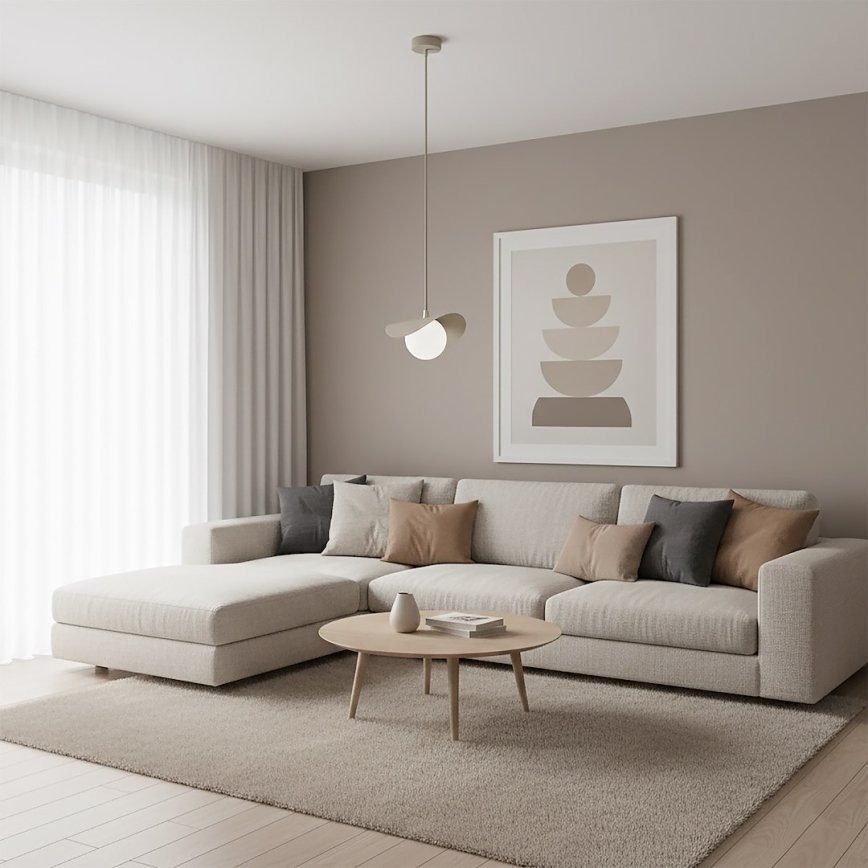 Kabelophængt pendel RITUAL 1xG9/8W/230V beige