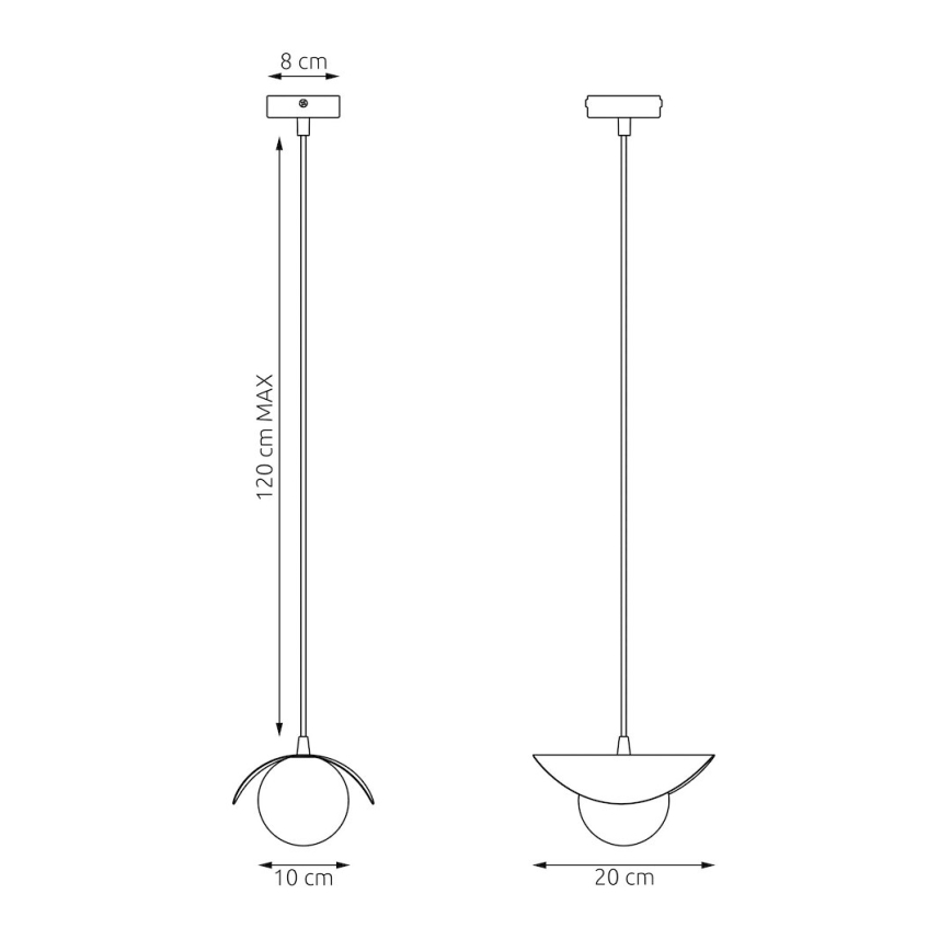 Kabelophængt pendel RITUAL 1xG9/8W/230V beige