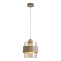 Kabelophængt pendel VALENTINO 1xE27/15W/230V beige/klar