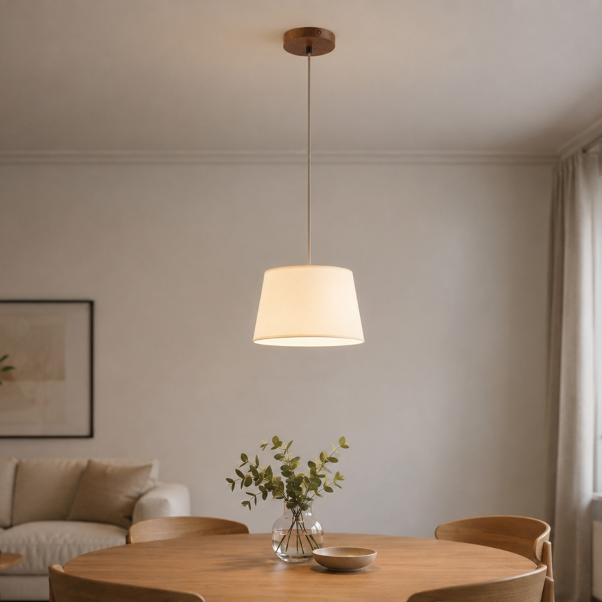 Kabelpendel AIDA 1xE27/15W/230V Ø 25 cm eg/creme