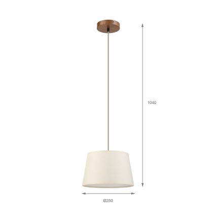 Kabelpendel AIDA 1xE27/15W/230V Ø 25 cm eg/creme