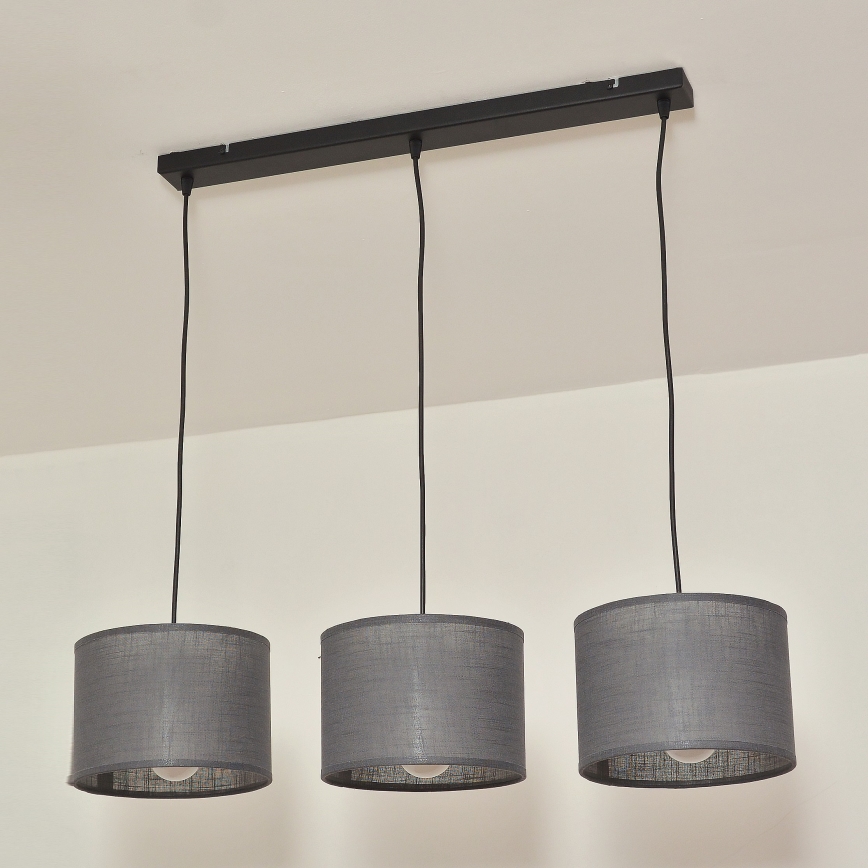 Kabelpendel ALBA 3xE27/15W/230V grå