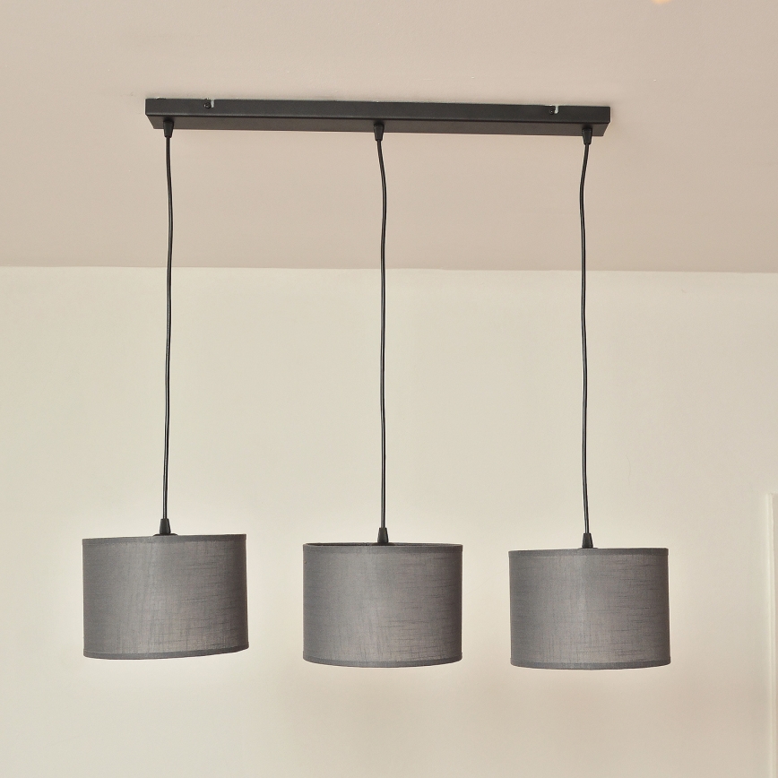 Kabelpendel ALBA 3xE27/15W/230V grå