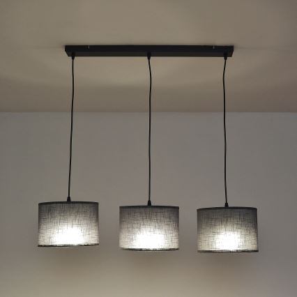 Kabelpendel ALBA 3xE27/15W/230V grå