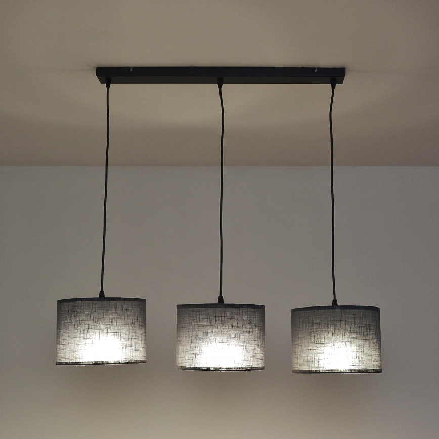 Kabelpendel ALBA 3xE27/15W/230V grå