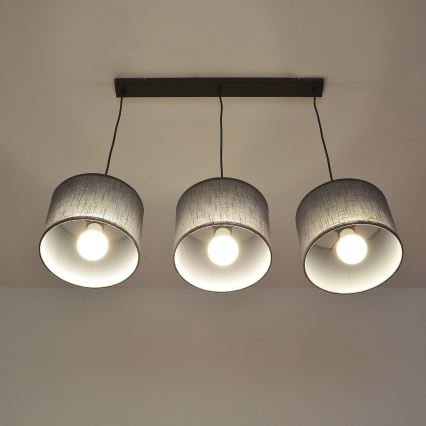 Kabelpendel ALBA 3xE27/15W/230V grå