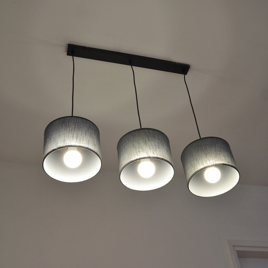 Kabelpendel ALBA 3xE27/15W/230V grå