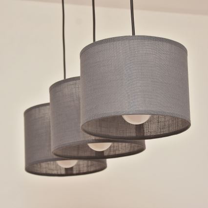 Kabelpendel ALBA 3xE27/15W/230V grå