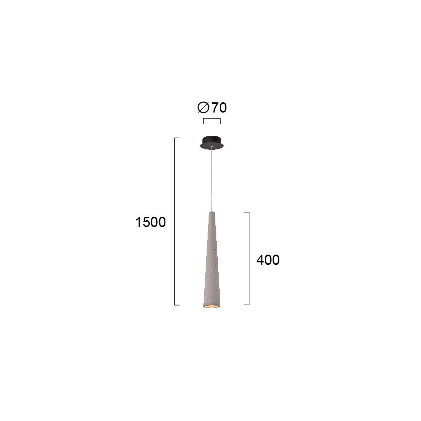 Kabelpendel ANISHA 1xGU10/35W/230V grå