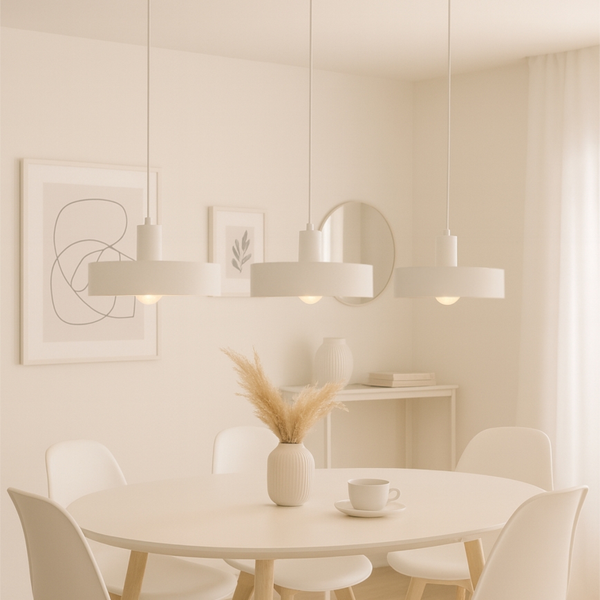 Kabelpendel ARCANE 3xE27/60W/230V hvid