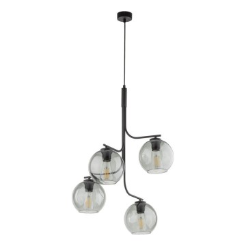 Kabelpendel CESAR 4xE27/15W/230V sort/røggrå