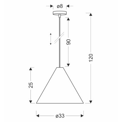 Kabelpendel CONO 1xE27/40W/230V mahognifiner