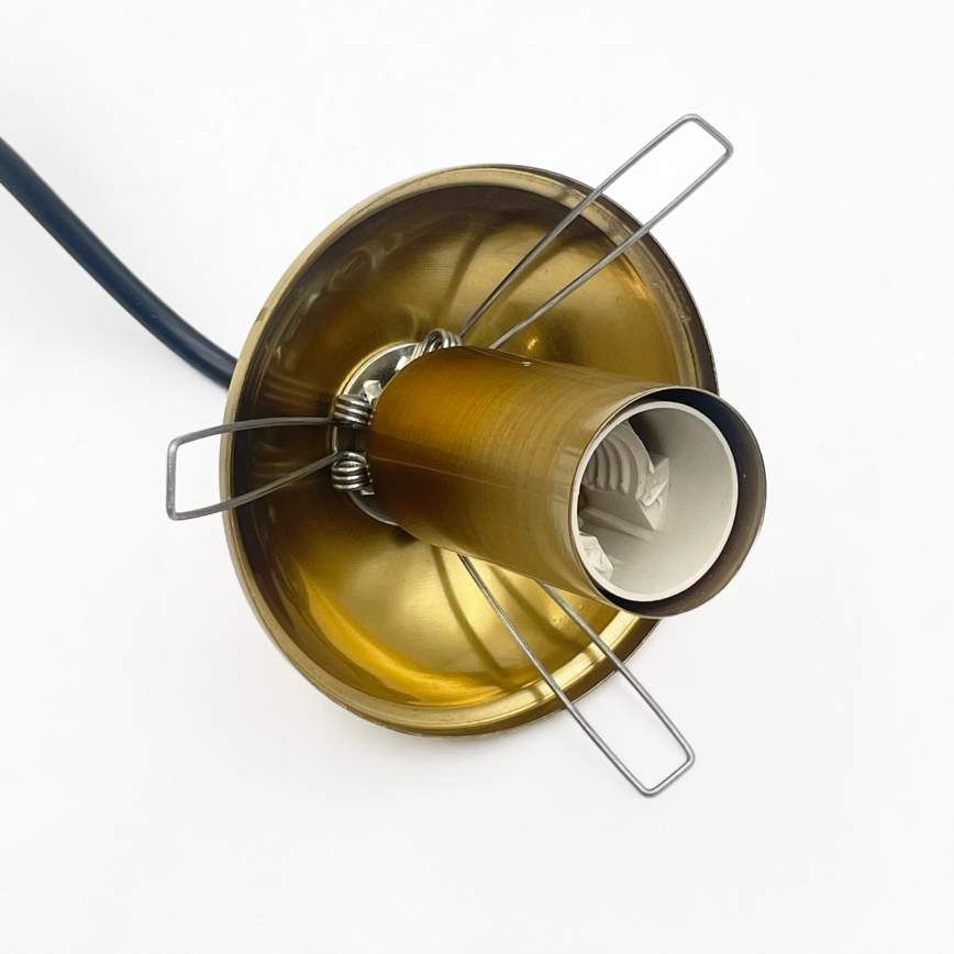 Kabelpendel CRISTAL 3xE14/15W/230V messing/røgfarvet sort