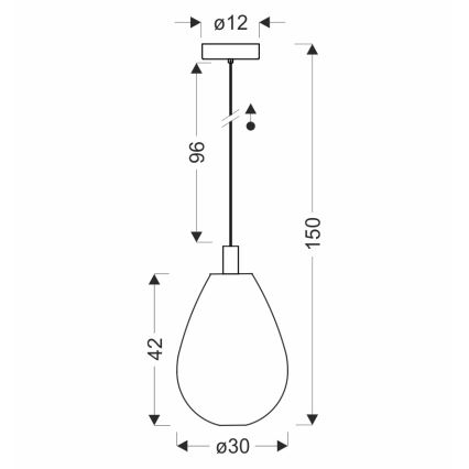 Kabelpendel DENSO 1xGU10/10W/230V Ø 30 cm kobber/sort