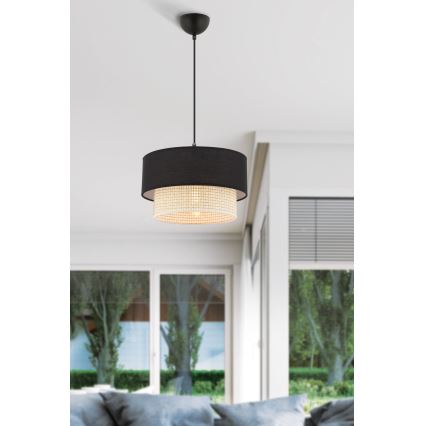 Kabelpendel ECHO 1xE27/60W/230V sort/creme