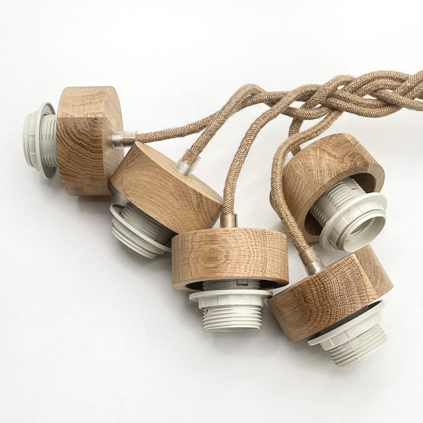 Kabelpendel LOOMIS 5xE27/15W/230V 83 cm beige/eg