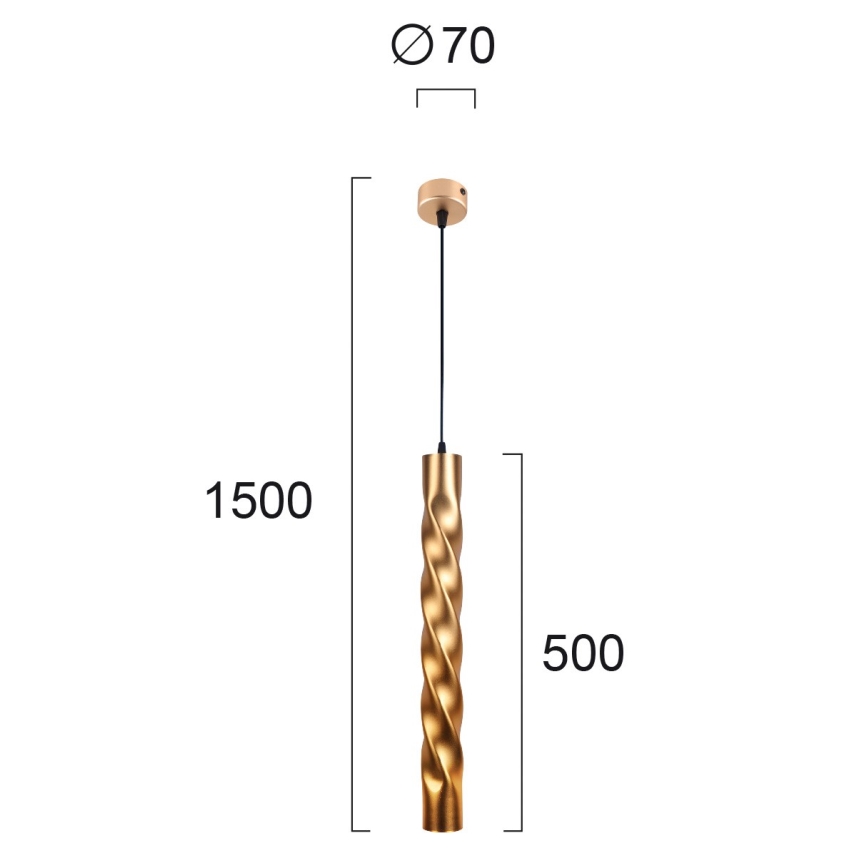 Kabelpendel MARLEY 1xGU10/30W/230V, guld