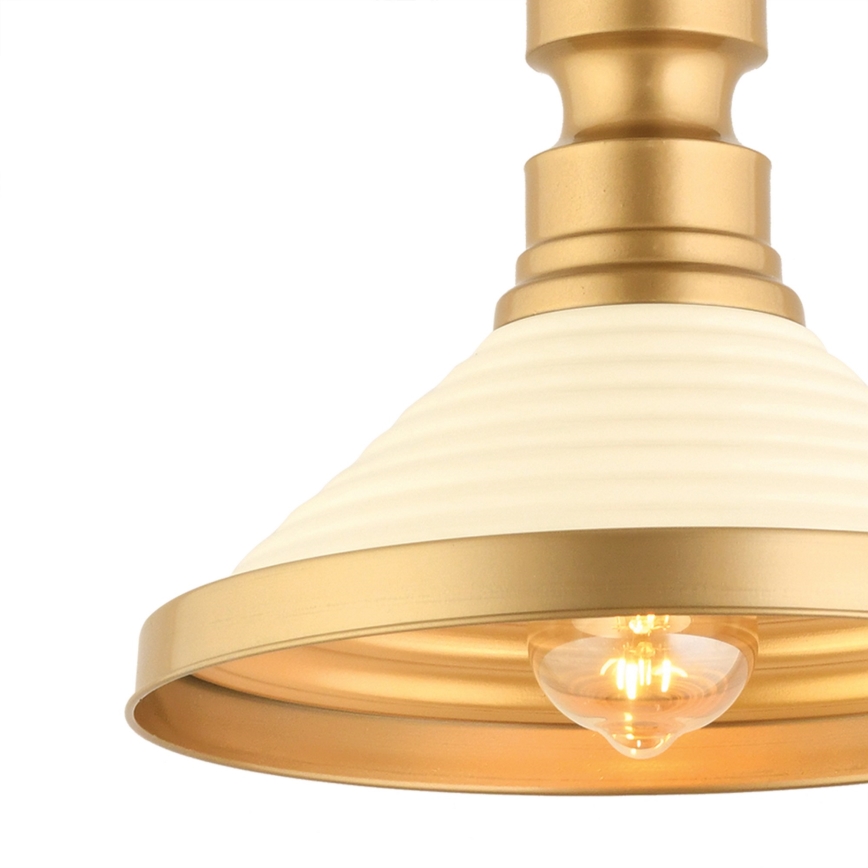 Kabelpendel MONZA 1xE27/40W/230V Ø 30 cm creme/guld