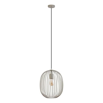 Kabelpendel OVELLA 1xE27/15W/230V Ø 34 cm grå