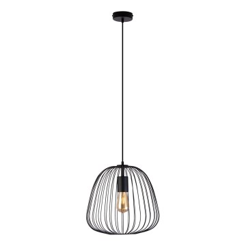 Kabelpendel OVELLA 1xE27/15W/230V Ø 36 cm, sort